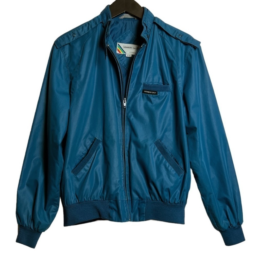 Vintage 80’s Members Only Jacket Racer Blue Size 9/10 (large)